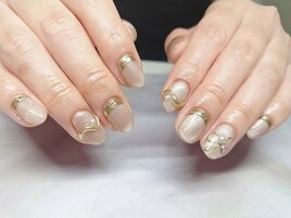 マグネット×ミラーネイル