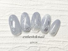 エストラッシュアンドネイル 銀座店(est lash&nail)/ブルーグレーシェルタイルネイル