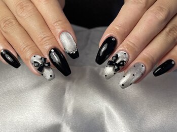 ライフ セカンド(LIFE2nd)/黒ガーリーネイル