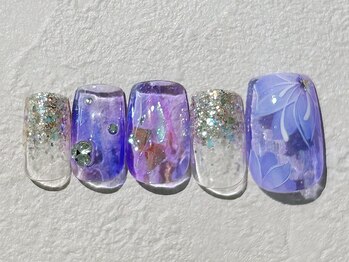 ネイルビート(NAIL BEAT)/奥行きフラワーネイル