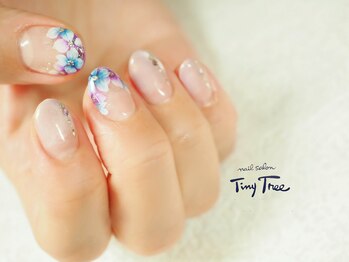 タイニーツリー(Tiny Tree)/紫陽花ネイル