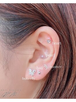 クリーム(Nail Atelier CREAM)/耳つぼジュエリー10粒☆