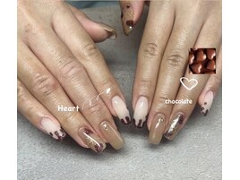 バレンタインネイル