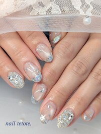 ラメマグ×ガラスフレンチ