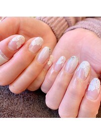 お花のレースネイル