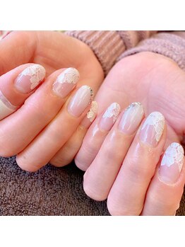 お花のレースネイル