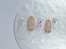 シーシーネイルサロン 池袋(C.C.Nail salon)/キラキラ　フレンチデザイン