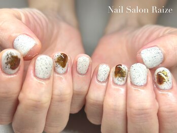 ライズ 本町店(Raize)/べっ甲風ネイル/秋/シンプル