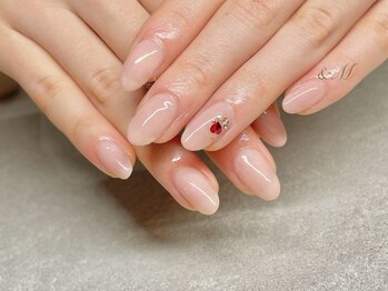 バレンタインネイル