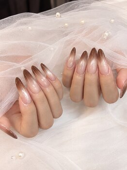 エイチサロン(H salon)/ブラウンのマググラネイル
