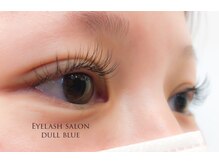 ダルブルー(dull blue)/フラットラッシュ80本Ｃカール