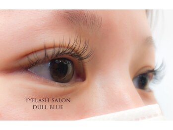 ダルブルー(dull blue)/フラットラッシュ80本Ｃカール