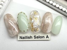 ネイリッシュサロン エー(Nailish Salon A)/春色シェルネイル