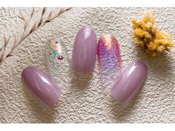 ネイルクローネ(nail crone)/パープルニュアンスネイル