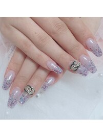 紫☆ラメグラデーション