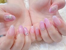 ラルネイル 大宮(Lull. nail)/＃綺麗め＃パステル＃蝶々