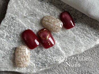 シックスティー ネイルズ バイ アクイユ 東中野(60min nails by ACCUEIL)/ツイードネイル