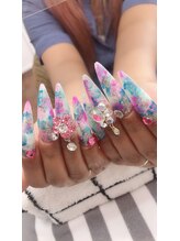 ネイルサロン ティプレシャス(T Precious)/たらし込みキラキラネイル♪