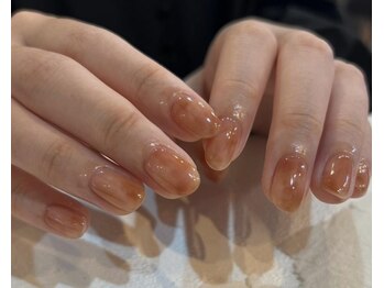 アイネイルズ 梅田店(I nails)/ニュアンス桃レオパード