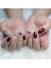 ヒポ ネイル(Hippo Nail)/ボルドー☆キラキラネイル