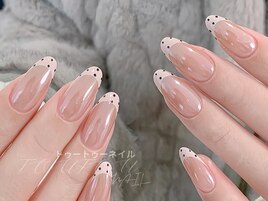 ピンクフレンチxドット