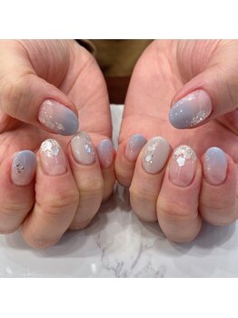 ハーティーネイル hearty nail 溝の口店/シェル/定額/春/ミラー/フレンチ