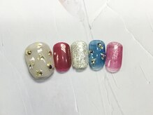 ネイルアンドまつげ リュフェール 五反田(Nail Lufaire)/キラキラビジューフット