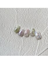 リファインネイル(refinenail)/4月ニュアンス定額デザイン