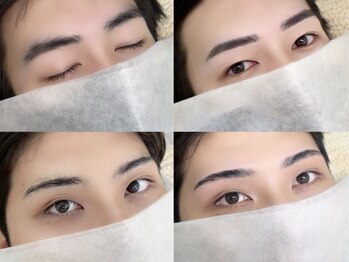 アールスラッシュ 岡山駅前店(R slash)の写真/【大人気☆メンズ韓国風スタイリング】垢抜けたいメンズ必見★自眉の魅力を活かしたナチュラルアイブロウ♪