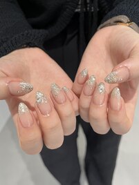 シルバーラメグラデーション