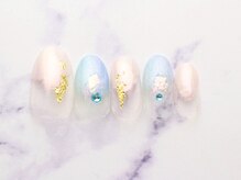 池袋ネイルサロン イイネイル(Ee-Nail)/ピンク＆アクアネイル初回￥6980