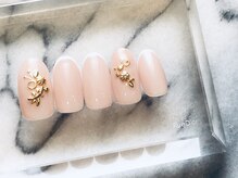 ツメトトノウ/細フレンチ☆スタッズネイル