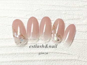 エストラッシュアンドネイル 銀座店(est lash&nail)/ベージュグラデシェルネイル