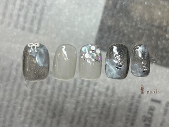 もやホログラムネイル