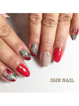 アイリーネイル(IRIE NAIL)/ジェル　手描き4本アート