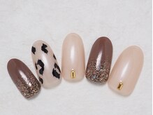 シックネイル(CHIC nail)/大人 ヒョウ柄ネイル