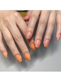 ワンカラーアシンメトリーネイル