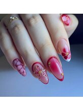 ヘブン ネイル 鶯谷(HEAVEN Nail)/ゴージャスで優しいデザイン