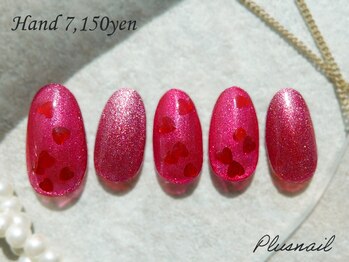 プラスネイル 北千住東口店(PLUS NAIL)/【3156】ハートホログラムネイル