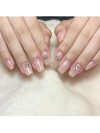 ゴールドラメフレンチ/ピンク