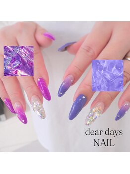 ディアデイズネイル(dear days nail)/パープルアシメ