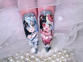 痛ネイル 推しネイル 手描き