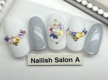 ネイリッシュサロン エー(Nailish Salon A)/押し花おはじきネイル