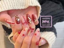 #チェックネイル