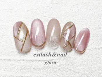 エストラッシュアンドネイル 銀座店(est lash&nail)/マグネットブロックネイル