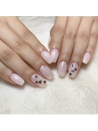 ミルキーホワイト/シルバーラメ