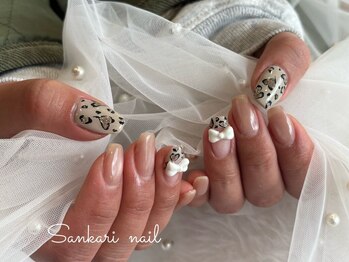 サンカリネイル バイ ヴァラ 新居浜 船木店(sankari nail by VALLA)/ハートアニマルネイル♪