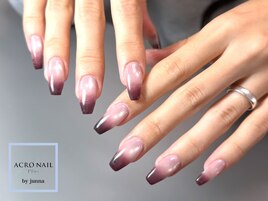 ボルドーグラデーションネイル