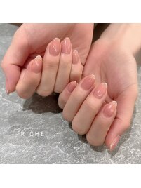シンプル細フレンチネイル