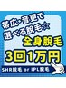 【期間限定破格キャンペーン】SHR・IPL選べる★全身脱毛(VIO、顔なし)３回